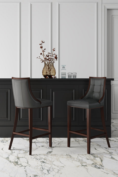 Tabouret bar Fifth Avenue de Manhattan Comfort en similicuir - gris galet