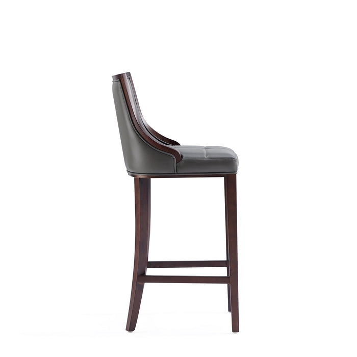 Tabouret bar Fifth Avenue de Manhattan Comfort en similicuir - gris galet