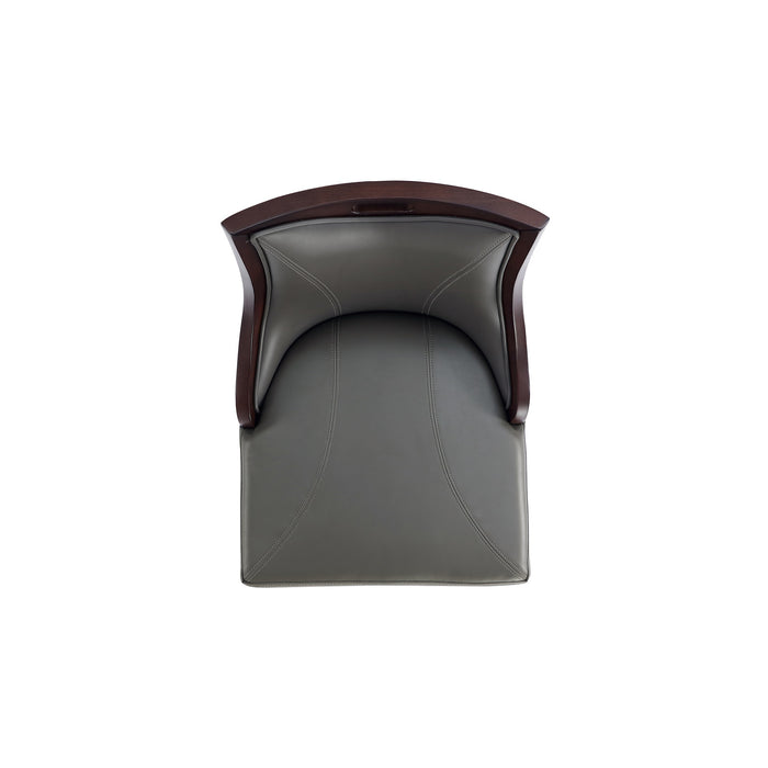 Tabouret bar Emperor de Manhattan Comfort en similicuir - gris galet