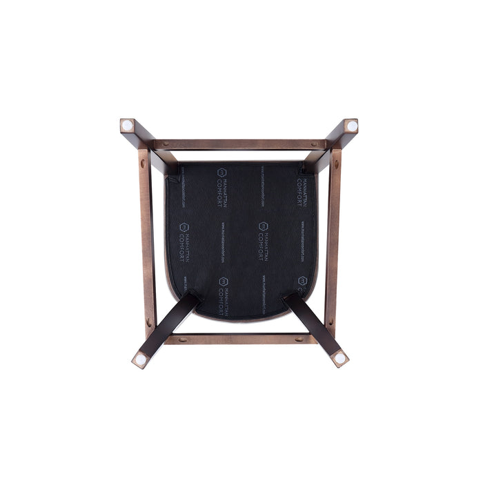 Tabouret bar Emperor de Manhattan Comfort en similicuir - gris galet