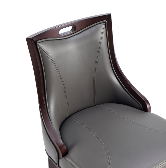 Tabouret bar Emperor de Manhattan Comfort en similicuir - gris galet
