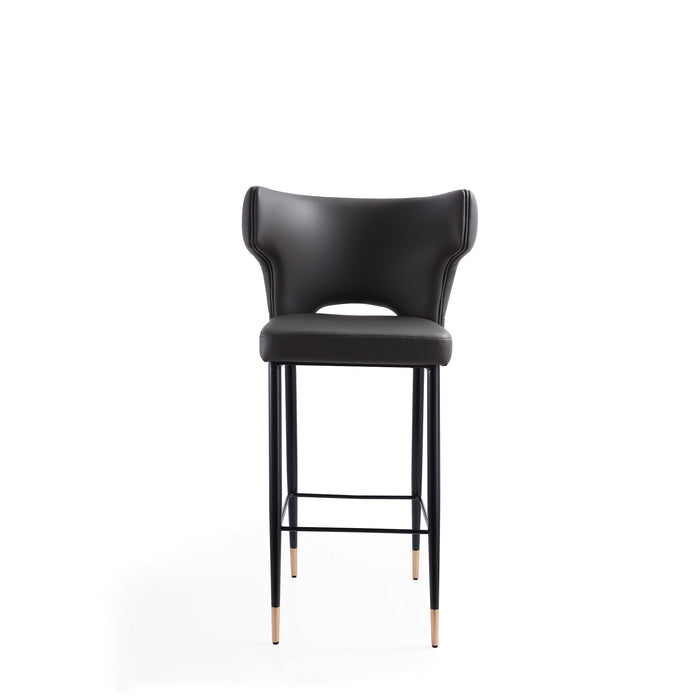 Tabouret bar Holguin de Manhattan Comfort de 41,34 po en bois - gris, noir et doré
