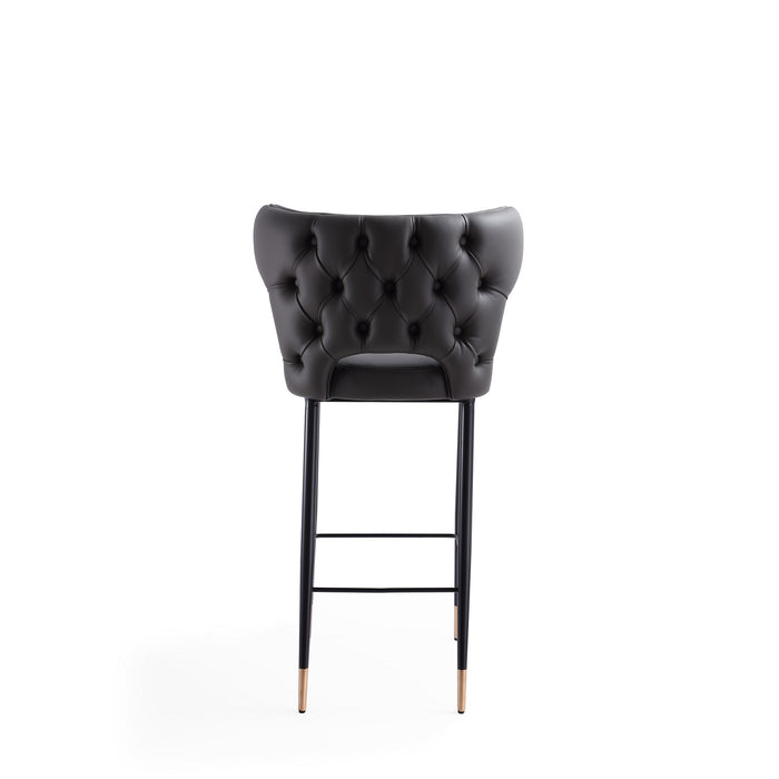 Tabouret bar Holguin de Manhattan Comfort de 41,34 po en bois - gris, noir et doré