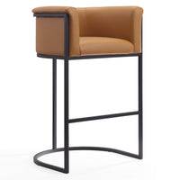 Tabouret bar Cosmopolitan de Manhattan Comfort de 37,8 po en métal - chameau et noir