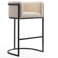 Tabouret bar Cosmopolitan de Manhattan Comfort de 37,8 po en métal - crème et noir