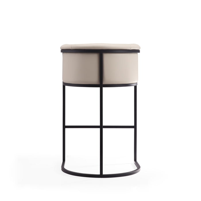 Tabouret bar Cosmopolitan de Manhattan Comfort de 37,8 po en métal - crème et noir