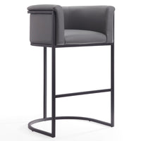 Tabouret bar Cosmopolitan de Manhattan Comfort de 37,8 po en métal - gris et noir