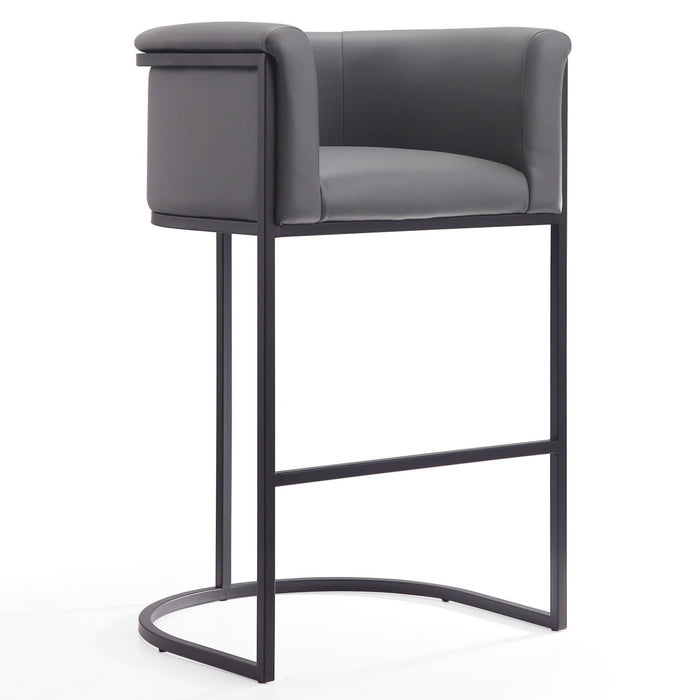 Tabouret bar Cosmopolitan de Manhattan Comfort de 37,8 po en métal - gris et noir