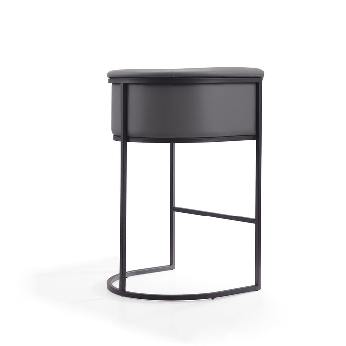 Tabouret bar Cosmopolitan de Manhattan Comfort de 37,8 po en métal - gris et noir