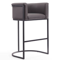 Tabouret bar Cosmopolitan de Manhattan Comfort de 37,8 po en métal - galet et noir