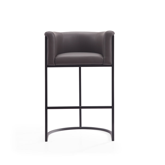 Tabouret bar Cosmopolitan de Manhattan Comfort de 37,8 po en métal - galet et noir
