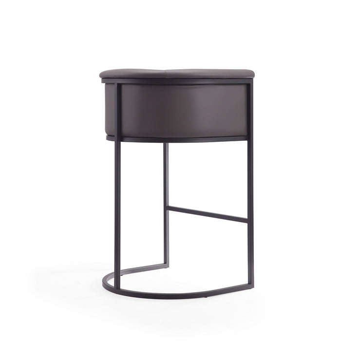 Tabouret bar Cosmopolitan de Manhattan Comfort de 37,8 po en métal - galet et noir