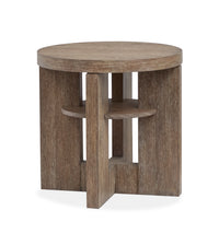 Table de bout Bukley de 24 po avec rangement - brun épicé