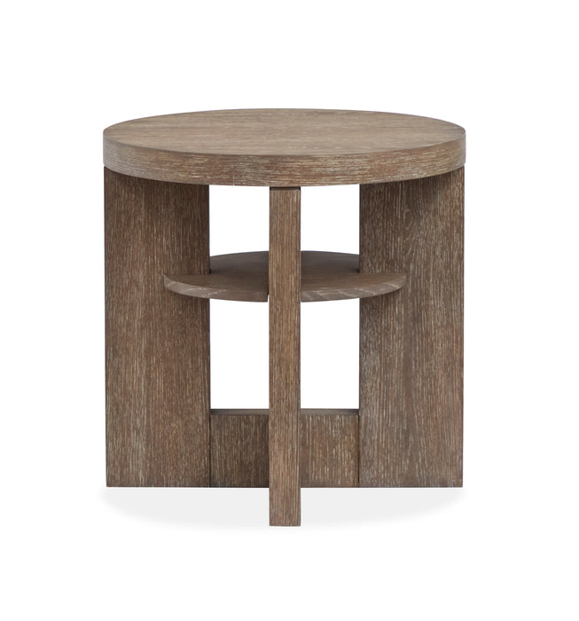 Table de bout Bukley de 24 po avec rangement - brun épicé
