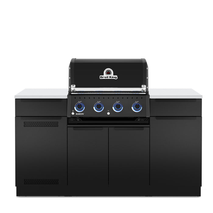 Broil King Baron 420i Shadow 4-bruleurs 40 000 BTU Barbecue a gaz propane encastre - 875814