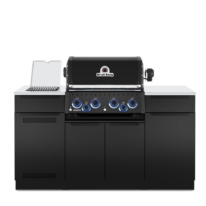 Broil King Baron 490i Shadow 4-bruleurs 40 000 BTU Barbecue a gaz propane encastre - 875844
