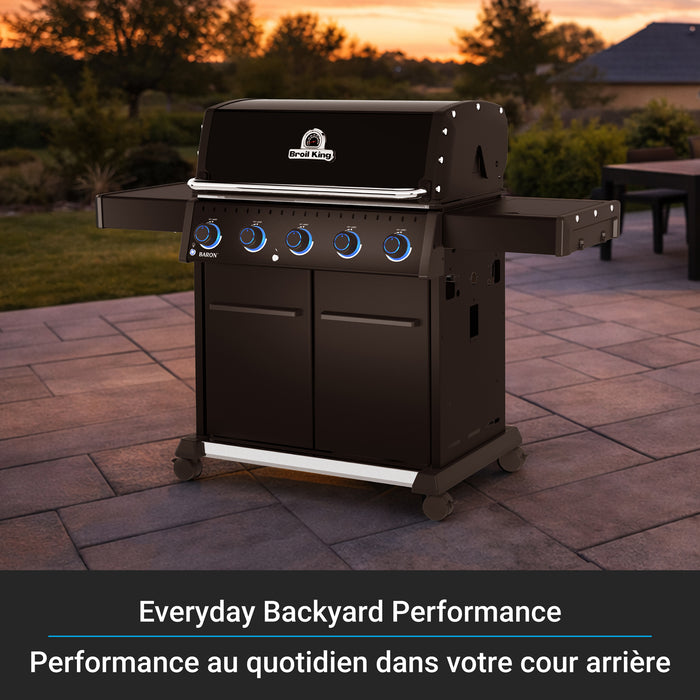 Broil King Baron 520 Pro Shadow 5-bruleurs 45 000 BTU Barbecue a gaz propane - 675114