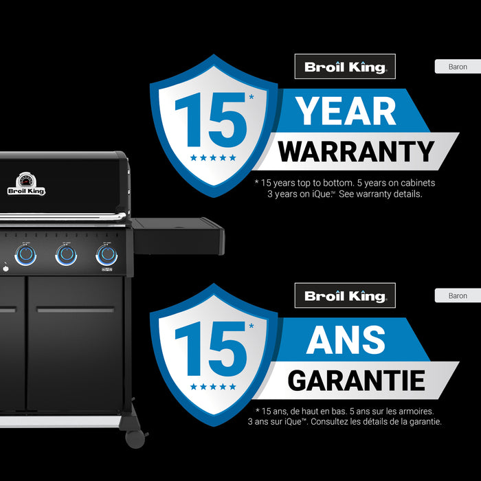 Broil King Baron 520 Pro Shadow 5-bruleurs 45 000 BTU Barbecue a gaz propane - 675114