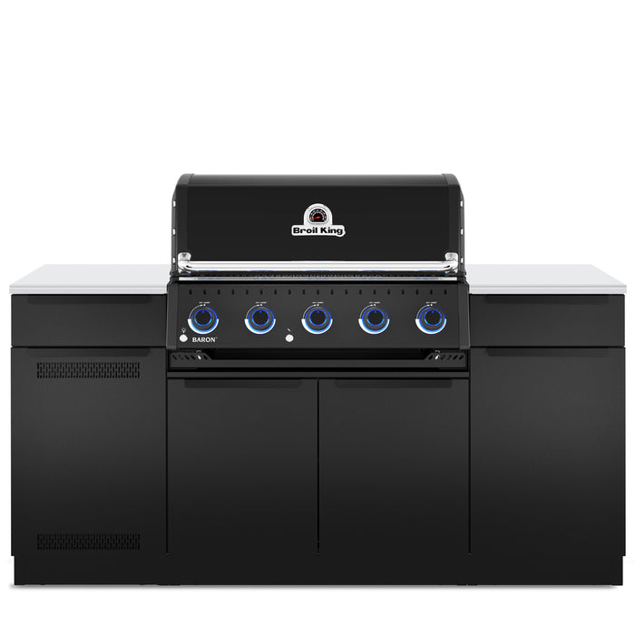 Broil King Baron 520i Shadow 4-bruleurs 45 000 BTU Barbecue a gaz naturel encastre - 876817