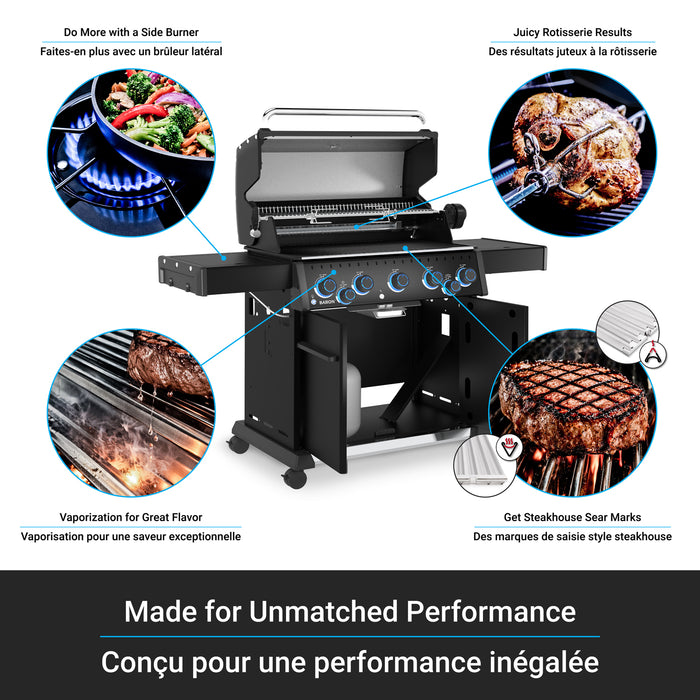 Broil King Baron 590 Pro Shadow 5-bruleurs 45 000 BTU Barbecue a gaz naturel - 675147