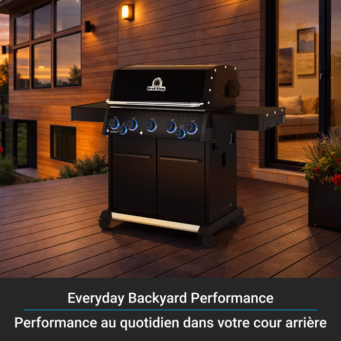 Broil King Baron 590 Pro Shadow 5-bruleurs 45 000 BTU Barbecue a gaz naturel - 675147