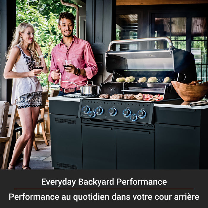 Broil King Baron 590i Shadow 5-bruleurs 45 000 BTU Barbecue a gaz propane encastre - 876844