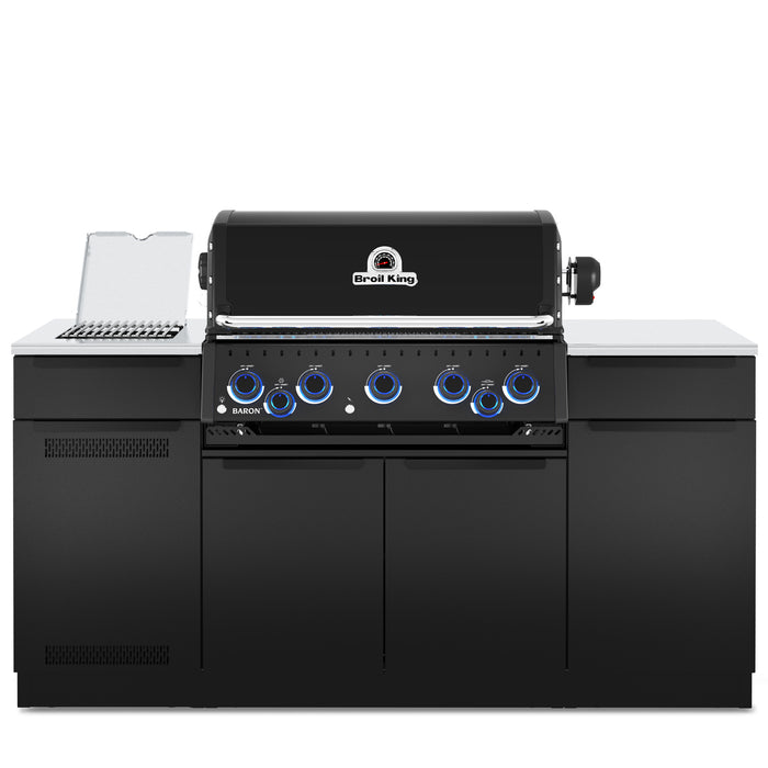 Broil King Baron 590i Shadow 5-bruleurs 45 000 BTU Barbecue a gaz propane encastre - 876844