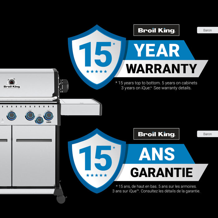 Broil King Baron S 490 Pro IR 4-bruleurs 40 000 BTU Barbecue a gaz propane - 677344