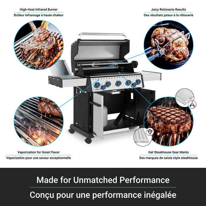 Broil King Baron S 590 Pro IR 5-bruleurs 45 000 BTU Barbecue a gaz propane - 678344