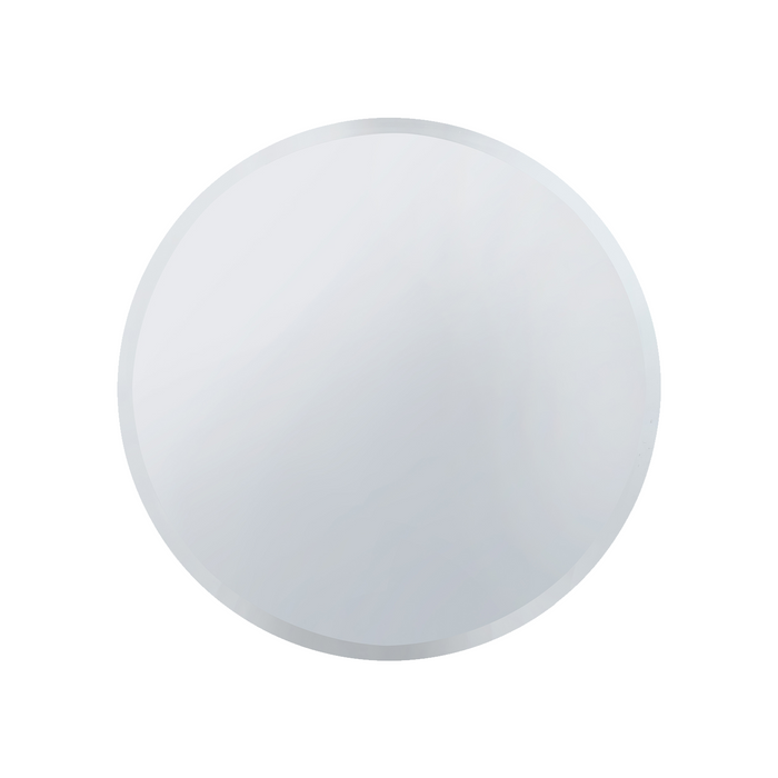 Miroir rond Arcus 30 po x 30 po sans cadre avec bordure biseautée