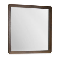 Miroir de commode de chambre à coucher Cami, à fixer au meuble ou à suspendre au mur - brun