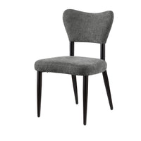 Chaise de salle à manger Capri de Kort & Co. en tissu de polyester et en métal - anthracite