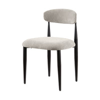  Chaise de salle à manger Capri de Kort & Co. en tissu de polyester et en métal - beige