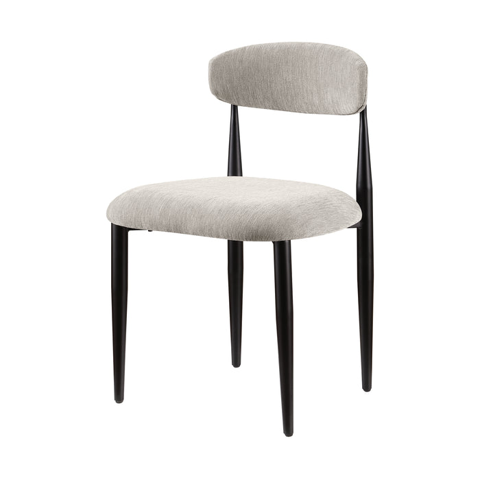 Chaise de salle à manger Capri de Kort & Co. en tissu de polyester et en métal - beige