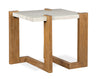 Table de bout Carlisle de 24,5 po avec dessus en imitation de granite - blé miel