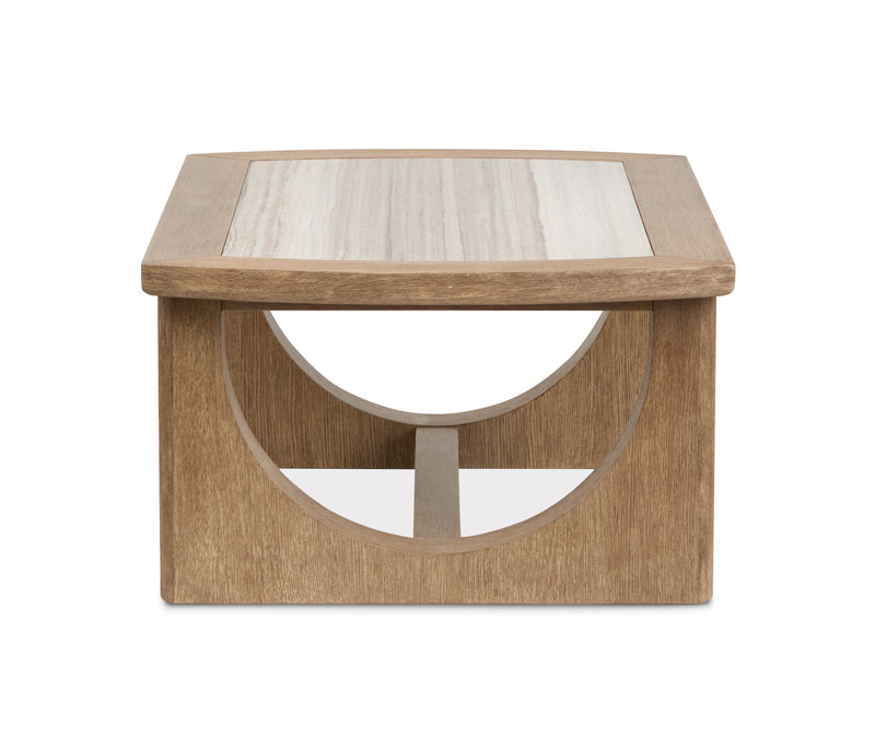 Table à café Caroline de 50 po avec rangement et dessus en marbre - beige Riverbend 