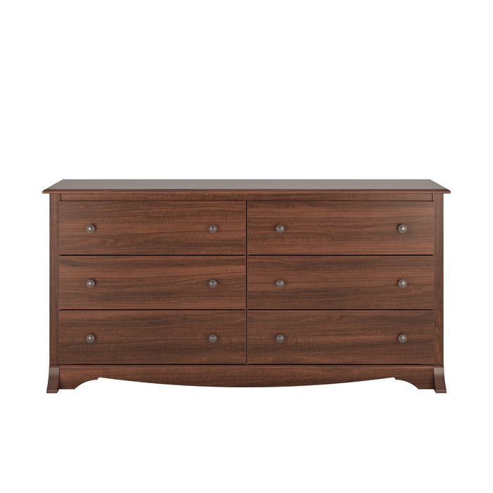 Commode Monterey à 6 tiroirs - cerisier