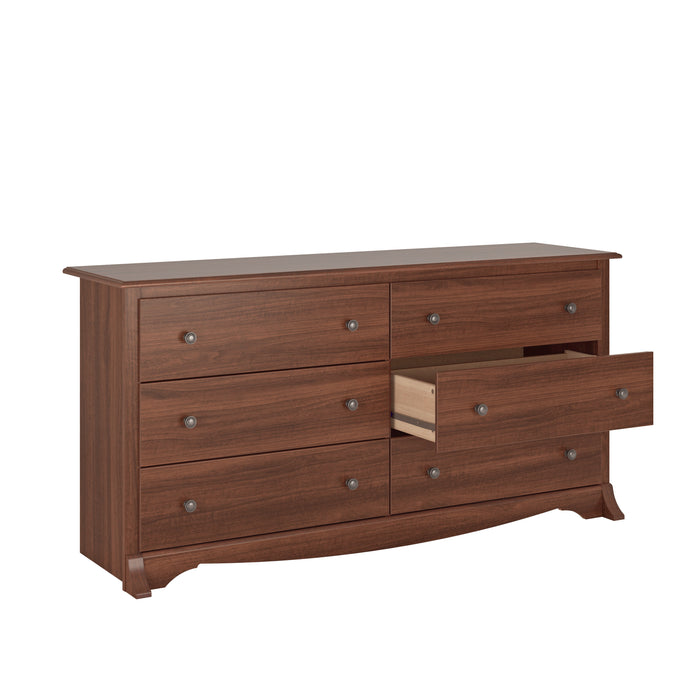 Commode Monterey à 6 tiroirs - cerisier