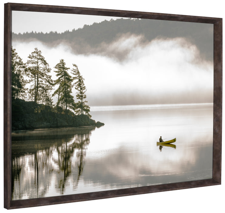 Œuvre d’art encadrée au fini laminé « Fishing » - 31,5 po x 41,5 po
