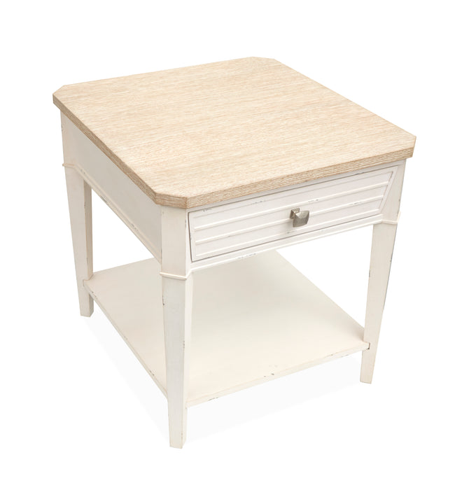 Table de bout Collins de 24 po avec rangement - bois de grève