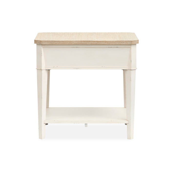Table de bout Collins de 24 po avec rangement - bois de grève