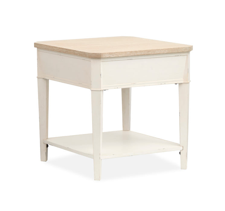 Table de bout Collins de 24 po avec rangement - bois de grève
