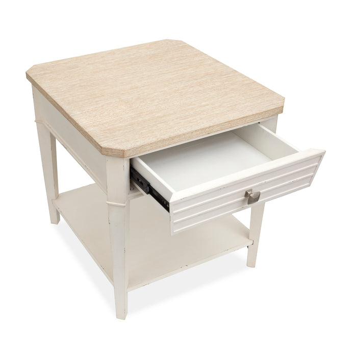 Table de bout Collins de 24 po avec rangement - bois de grève