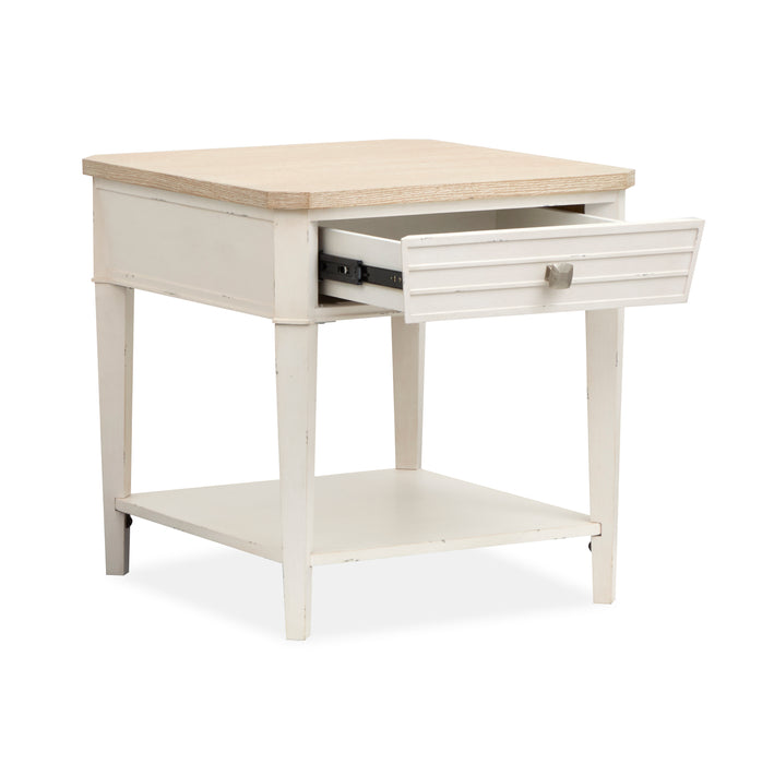 Table de bout Collins de 24 po avec rangement - bois de grève