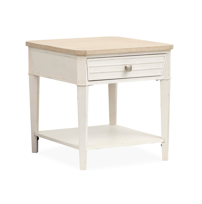 Table de bout Collins de 24 po avec rangement - bois de grève