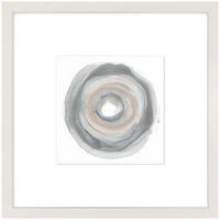 Œuvre d’art encadrée et surélevée sous verre « Sea Shell II » avec passe-partout - 24 po x 24 po
