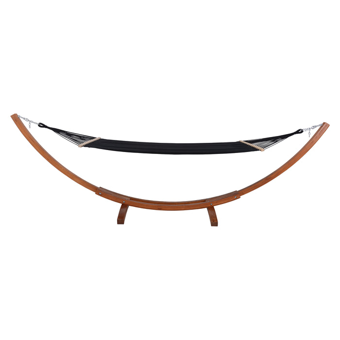 Hamac Deko Living avec base en cèdre - noir