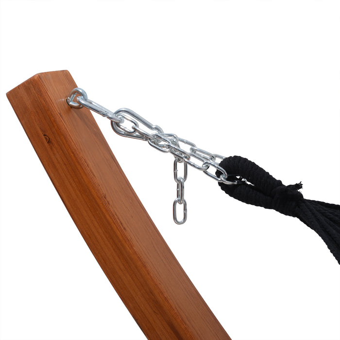 Hamac Deko Living avec base en cèdre - noir