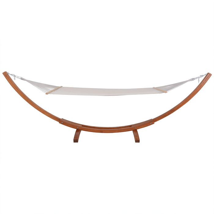 Hamac Deko Living avec base en cèdre - blanc