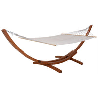 Hamac Deko Living avec base en cèdre - blanc